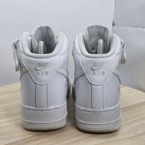 Women’s Size 7.5 - Nike Air Force 1 ‘07 Mid - White/White - 366731-100 - Picture 6 of 9